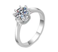 NXNONEPD Anneaux pour femmes blancs, bague d'anniversaire de bande de mariage 18K