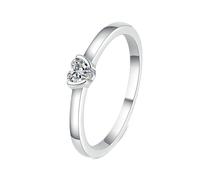 NXNONEPD Anneaux pour les femmes blanches, 18 km Anniversaire de mariage Anneau de coeur avec un anneau de diamant diamant de laboratoire 0,3ct
