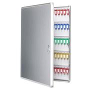 NXNONEPD Armoire de Rangement clé en Alliage en Aluminium, boîte de Gestion clés Murale, avec clés de Couleur, Porte-clés verrouillables pour l'immobilier, usines, écoles (140)