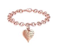 NXNONEPD Bijoux de crémation pour cendres Bracelet en acier inoxydable bracelet Alivable Memorial Bangle - Sensibrement des cendres commémoratives, 22 cm