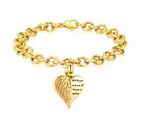 NXNONEPD Bijoux de crémation pour cendres Bracelet en acier inoxydable bracelet Alivable Memorial Bangle - Sensibrement des cendres commémoratives, 22 cm