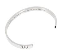 NXNONEPD Bracelets pour les femmes Bracelet de la fête des mères `` J'ai la chance d'avoir une maman comme toi 'Message en acier inoxydable