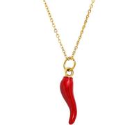 NXNONEPD Collier accessoires en argent sterling coloré pour femmes hommes, charme de corne, collier de piment, bijoux d'anniversaire