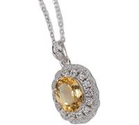 NXNONEPD Collier Crystal Crystal Sterling Silver Chain pour les femmes, bric-zircone pendentif pendentif Clavicule Glamour Bijoux