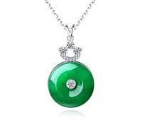 NXNONEPD Collier d'amitié, collier pendentif esthétique Câble allongé Zircone Round Design Engagement Collier 450 mm
