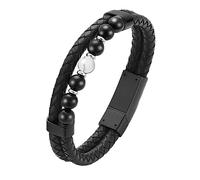 NXNONEPD Crémation bijoux perles de lave pour cendres pour femmes hommes Geriness Leather Memorial S, 4,20cm