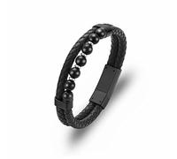 NXNONEPD Crémation bijoux perles de lave pour cendres pour femmes hommes Geriness Leather Memorial S, 4,20cm