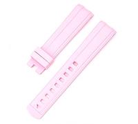 NXNONEPD Curved End Fluorescent Rubber Silicone Wristband for Omega New 300 Universe 007 20mm 22M Soft Wristband Mens Replacement Wristband(,)