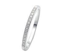 NXNONEPD Engagement des anneaux de mariage blanc, demi-éternité rond 0,07ct diamant Valentin Anneaux pour femmes