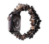 NXNONEPD For Band 45mm 41mm 38mm 40mm 42mm 44mm Bracelet For iWatch 7/6/5/4/3/2/1 Women Handmade Natural Stone Strap Replacement 7/6/5/4/3/2/1/SE Series WatchBands (Color : Tourmaline, Siz