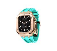 NXNONEPD For Band 45mm 44mm Men Women Military Metal Case With Silicone Strap Shockproof Bumper For IWatch Series 7/SE/6/5/4 Beautiful Gift