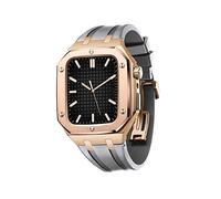 NXNONEPD For Band Case Series 8, 45mm 44mm Silicone Strap with Shockproof Bumper Case, Men Women Sports Military Band Protective case only for iWatch Series 7 SE 6 5 4