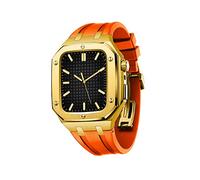 NXNONEPD For Band Series 8 45mm 44mm Men Women Military Metal Case With Silicone Strap Shockproof Bumper For IWatch Series 7/SE/6/5/4 Beautiful Gift