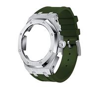 NXNONEPD For GA2100 GA2110 Metal Watch Case Frosted Bezel Fluororubber Strap Watchband Conversion Accessories