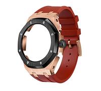 NXNONEPD For GA2100 GA2110 Metal Watch Case Frosted Bezel Fluororubber Strap Watchband Conversion Accessories