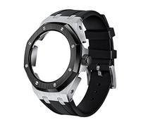 NXNONEPD For GA2100 GA2110 Metal Watch Case Frosted Bezel Fluororubber Strap Watchband Conversion Accessories