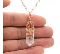 NXNONEPD GSZCCZS Collier de pendentif en pierre de quartz naturel GSZCCZ