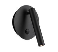 NXNONEPD LED Wall Sconce Reading Wall Lamp for Bedside, Modern 3W Wall Mounted Reading Light Angle Adjustable, Bedroom Office Wall Lighting Fixture, Black