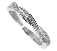 NXNONEPD Modèle de torsion internetté de mode Micro-set Rague d'amitié diamant pour les femmes Blanche à réglage opentable blanc