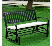 NXNONEPD Patio Bench Park Bench Conversation de Conversation Coup de Conversation, Chaise à Bascule à Double métal extérieur, Banc de Balcon en Plein air
