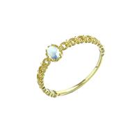 NXNONEPD Promesse anneau et engagement Moonstone/Opal, Fleur creuse anneaux jaunes femmes mariage