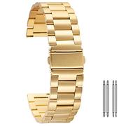 NXNONEPD Sangle de 20 mm 22 mm Sangle d'or en acier inoxydable Remplacement Clasque de pliage avec fermoir de sécurité 2 barres de ressort Bracelet