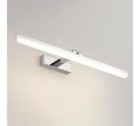 NXNONEPD Silver Adjustable Vanity Light LED Cool White Over Mirror Lamp Long Strip Makeup Wall Lamp for Dressing Table Washroom(50cm)