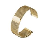 NXNONEPD STRAPE MONTRE MANDE MESH STRAPE D'ACIER INOXDUBLE 12 14 15 16 18 20 22 mm STRAPE DE REMPLACEMENT METAL /23.0 mm/Gold