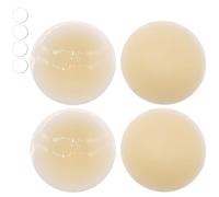 NXPUXP 2 Paires Cache-tétons,Cache-tétons Adhésifs Réutilisables en Silicone Doux,Cache Teton Femme,Autocollants Invisibles et Imperméables pour Tétons(8 cm A2)