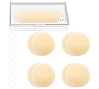 NXPUXP 4 Paires Cache Teton en Silicone,Cache-tétons Adhésifs Réutilisables en Silicone Doux,Cache Teton Femme,Autocollants Invisibles et Imperméables pour Tétons(8 cm A2)