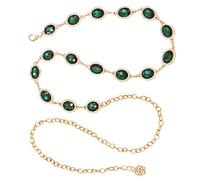 NXPUXP Ceinture Concho en Métal Occidental,Chaîne Concho Cowgirl,Chaîne de Taille Réglable Pour Femme,Convient aux Robes,Jeans,Costumes(YL-Vert)