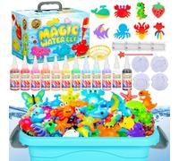 NXPZ Gels Magiques 3D CréAtifs, Kit de Jouet en Hydrogel Magique, DIY Magic Water Elf, Kit d'Hydrogel avec 12 Couleurs et 12 Moules, Cadeau de Jouet Créatif pour Filles et Garçons 3+