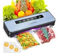 NXPZ Machine Sous Vide Alimentaire, Appareil de Cuisson et Conservation sous Vide avec 50 Sacs Réutilisables - Soudeuse sous Vide Domestique, Scelleuse Aliments pour Viande, Légumes, Fruits