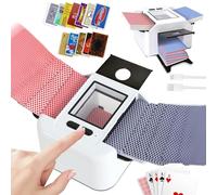 NXPZ Mélangeur Automatique de Cartes, Mélangeur Électrique pour 1-2 Jeux de Cartes, Mode Automatique et Manuel, Rechargeable 2000 mAh, Portable et Silencieux pour Poker, UNO, Blackjack, Skip-BO