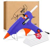 NXPZ Pistolet à Colle Chaude, 20W Mini Pistolet à Colle Chaude avec 40 Bâtons de Colle Chaude (7x100mm), Préchauffage Rapide pour École, DIY, Art ou Réparations Domestiques Rapides