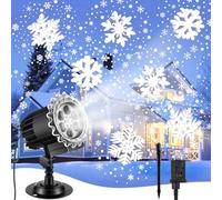 NXPZ Projecteur de Flocons de Neige de Noël, Projecteur LED Extérieur, Lampe de Décoration de Noël Intérieure et Extérieure, 9W Haute Luminosité pour Noël, Fête, Mariage