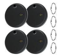 NXPZ Tag Traceur GPS (4-Pack), Compatible avec Apple Find My (Uniquement iOS), avec Anneau Porte-Clés, Autonomie de 1 an pour Clés, Portefeuilles, Valises et Sac à Dos(Noir)