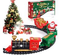 NXPZ Train de Noël, Train Électrique pour Enfants, Jouet à Rails Classique, Décoration pour Sapin de Noël, Cadeau de Noël pour Filles et Garçons de 3 4 5 6 7 8 Ans