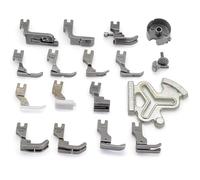 NXSUCALBR Kit de 18 Pieds-de-biche BC-DB1, boîtier de canette et Guide de Couture, Pied Compatible with Fermeture éclair, Accessoires Compatible with Machines à Coudre industrielles Singer et Juki