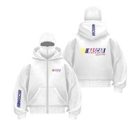 NXTBHDCW Cagoule À Capuche Confortable pour Homme Style N.A.SC.A.R Vêtements De Sport Imprimés avec Poches Vestes Patchwork Hauts Shirt Fermeture Éclair-BaiSe||x_l