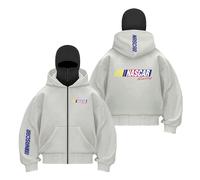 NXTBHDCW Cagoule À Capuche Confortable pour Homme Style N.A.SC.A.R Vêtements De Sport Imprimés avec Poches Vestes Patchwork Hauts Shirt Fermeture Éclair-QHSe||s