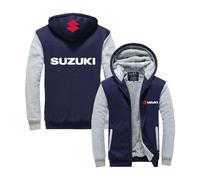 NXTBHDCW Sweat À Capuche Épais pour Homme pour SU.ZU.K.I avec Poche Sweat-Shirt À Manches Longues Vêtements De Sport Vêtements D'entraînement Hauts Épais Veste-Light Gray||XXL