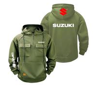 NXTBHDCW Sweat À Capuche pour Homme SU.ZU.K.I Sweat-Shirt À Demi-Fermeture Éclair Hauts À Manches Longues Confort Streetwear Vêtements D'extérieur À Capuche -LVs||3XL