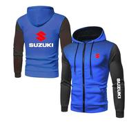 NXTBHDCW Sweat À Capuche pour Hommes pour Vestes Graphiques SU.ZU.K.I Sweatshirts À Manches Longues Confortables Survêtement À Fermeture Éclair Vêtements -LanS||XXL