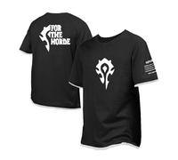 NXTBHDCW T-Shirt D'entraînement pour Hommes pour The Horde T-Shirt Confortable À Manches Courtes Collision Color Tee Top Vêtements Polos Graphiques Doux À Séchage-Black||L