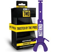 Nxtrnd Protège-dents de Football pour Jeunes - Compatible avec Appareils Dentaires, Sangle Connectée (Violet)