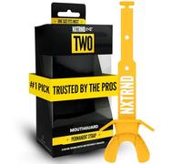 Nxtrnd Protège-dents de Football pour Jeunes - Compatible avec les Appareils Dentaires, Sangle Connectée (Jaune)