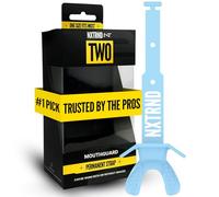 Nxtrnd Two Protège-dents de football, embouchure de football avec sangle, convient aux adultes et aux jeunes (bleu Columbia)