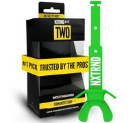 Nxtrnd Two Protège-dents de football, embouchure de football avec sangle, convient aux adultes et aux jeunes (vert)