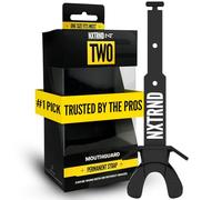 Nxtrnd Two Protège-Dents de Football pour Jeunes, Compatible avec les Appareils Dentaires, Sangle Connectée (Noir)